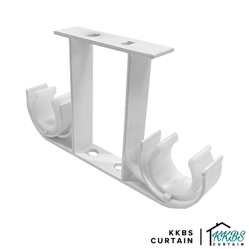 Morandy Curtain Rod Double Ceiling Bracket Pearl White