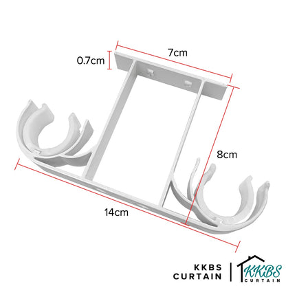 Morandy Curtain Rod Double Ceiling Bracket Pearl White