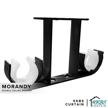 Morandy Bracket Siling Double Hitam Obsidian