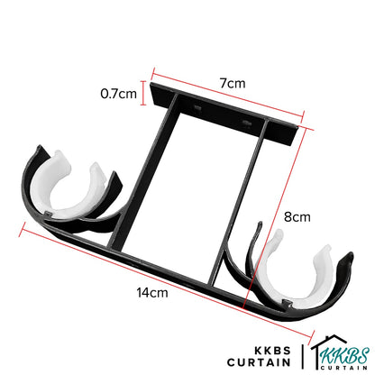 Morandy Bracket Siling Double Hitam Obsidian