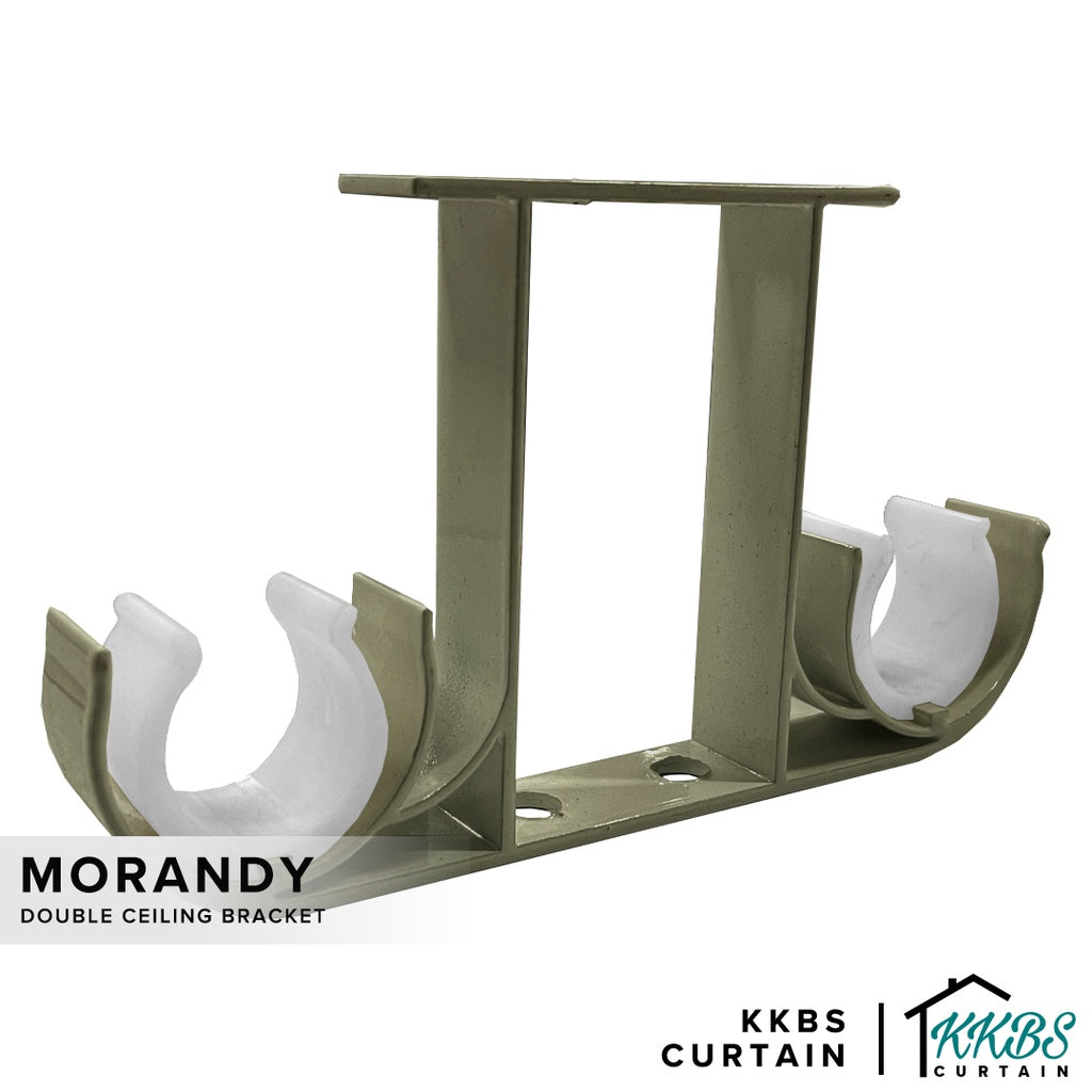 Morandy Curtain Rod Double Ceiling Bracket Luxury Champagne