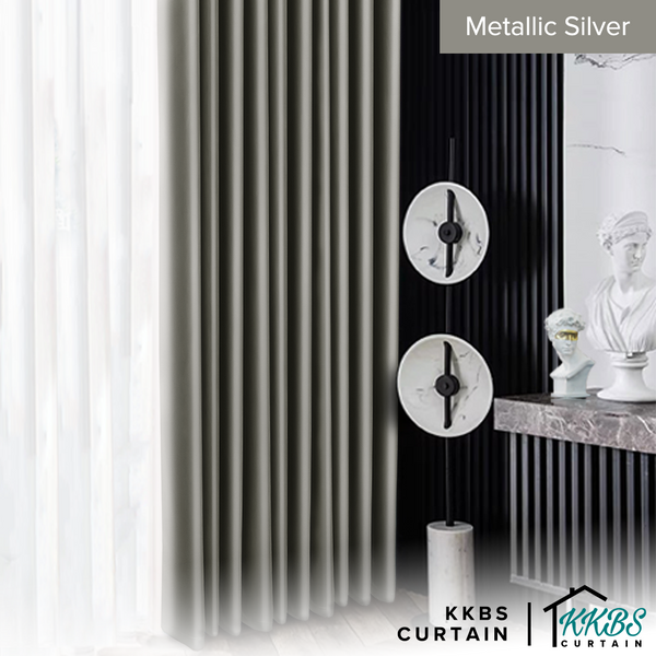 Crystella Langsir Semi Blackout Siap Jahit